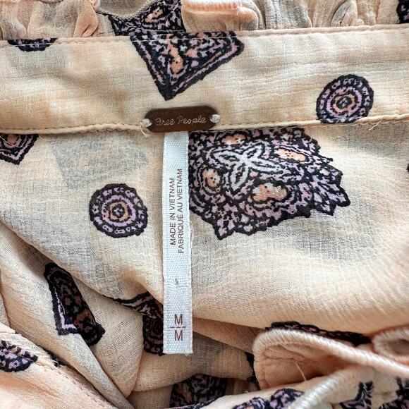 Free People Turn turn Tea Combo Sheer mini Dress‎ Size M - Picture 4 of 12